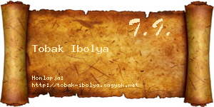 Tobak Ibolya névjegykártya