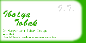 ibolya tobak business card